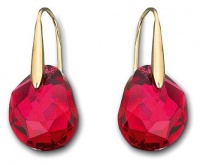 Swarovski Galet Pierced Bordeaux Crystal Earrings 1032280