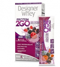 Designer Whey Protein 2Go Drink Mix, Mixed Berry, 0.56 Ounce (5-Packets) Designer Whey Protein 2Go Drink Mix, Mixed Berry, 0.56 Ounce (5-Packets)