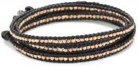 Chan Luu Rose Gold Vermeil Black Leather Wrap Bracelet Chan Luu Rose Gold Vermeil Black Leather Wrap Bracelet