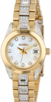 Elgin Women's EG714 Austrian Crystal Accented Gold-Tone Classic Watch Elgin Women's EG714 Austrian Crystal Accented Gold-Tone Classic Watch