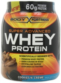 Body Fortress Super Advanced Whey Protein, Cookies 'N Cream, 1.95 Pounds Body Fortress Super Advanced Whey Protein, Cookies 'N Cream, 1.95 Pounds