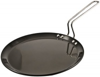 Futura Hard Anodised Flat Tava Griddle, 10-Inch, 4.88mm with Steel Handle Futura Hard Anodised Flat Tava Griddle, 10-Inch, 4.88mm with Steel Handle