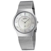 Skagen Men's O233LSSW Quartz Mother-Of-Pearl Dial Stainless Steel Watch Skagen Men's O233LSSW Quartz Mother-Of-Pearl Dial Stainless Steel Watch