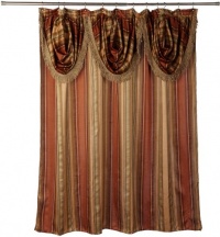 Popular Bath Contempo Spice with Attached Valance Fabric Shower Curtain Popular Bath Contempo Spice with Attached Valance Fabric Shower Curtain
