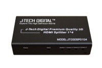 J-Tech Digital TM 4 Ports HDMI 1x4 Powered Splitter Ver 1.3 Certified for Full HD 1080P with Deep Color & HD Audio and Max Bandwidth of 10.2Gbps J-Tech Digital TM 4 Ports HDMI 1x4 Powered Splitter Ver 1.3 Certified for Full HD 1080P with Deep Color & HD Audio and Max Bandwidth of 10.2Gbps