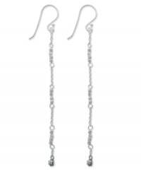 It's a chain effect. Complete a totally-chic look with Studio Silver's dangling chain earrings in sterling silver. Approximate drop: 2 inches.