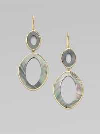 From the Polished Rock Candy Collection. Double ovals of black shell embraced by gleaming 18k gold.Black shell 18k gold Length, about 2¾ Ear wire Imported From the Polished Rock Candy Collection. Double ovals of black shell embraced by gleaming 18k gold.Black shell 18k gold Length, about 2¾ Ear wire Imported