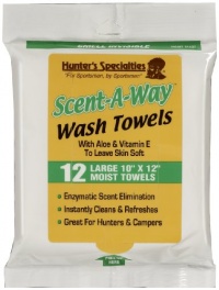 Hunter's Specialties Scent-A-Way Odorless Wash Towels Hunter's Specialties Scent-A-Way Odorless Wash Towels