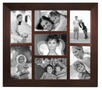 Malden 2009-70 Berkeley 4 by 6 Beveled Wood Edge 7 Opening Collage Frames, Walnut Malden 2009-70 Berkeley 4 by 6 Beveled Wood Edge 7 Opening Collage Frames, Walnut