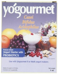 Yogourmet Casei Bifidus Acidophilus Probiotic Yogurt Starter, 1 Ounce, 6 Count Box Yogourmet Casei Bifidus Acidophilus Probiotic Yogurt Starter, 1 Ounce, 6 Count Box