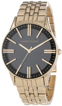 Anne Klein Women's AK/1294BKGB Black Dial Wall-To-Wall Crystal Gold-Tone Bracelet Watch Anne Klein Women's AK/1294BKGB Black Dial Wall-To-Wall Crystal Gold-Tone Bracelet Watch