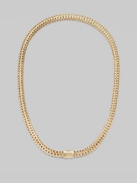 From the Classic Chain Collection. Signature 18K gold chain design for a clean, understated look.18K gold Length, about 16 Clasp closure Made in Bali From the Classic Chain Collection. Signature 18K gold chain design for a clean, understated look.18K gold Length, about 16 Clasp closure Made in Bali