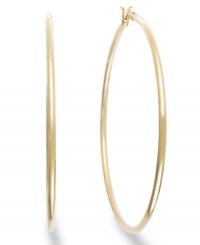 Classic chic. Every girl needs a polished pair of hoops like this traditional Giani Bernini style. Crafted in 24k gold over sterling silver. Approximate diameter: 2-1/3 inches.