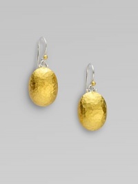 Radiant 24k goldplated sterling silver with a stunning textured finish. 24k goldplated sterling silverDrop, about 1½Hook backImported Radiant 24k goldplated sterling silver with a stunning textured finish. 24k goldplated sterling silverDrop, about 1½Hook backImported