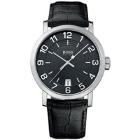 Hugo Boss Men's Black Date Dial, Black Croco Leather Classic Watch 1512364 Hugo Boss Men's Black Date Dial, Black Croco Leather Classic Watch 1512364