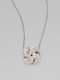 EXCLUSIVELY AT SAKS. A shimmering knot of pavé crystals, suspended on a graceful chain. Crystal Rhodium plated Chain length, about 16 with 2 extender Pendant, about ½ square Lobster clasp Imported EXCLUSIVELY AT SAKS. A shimmering knot of pavé crystals, suspended on a graceful chain. Crystal Rhodium plated Chain length, about 16 with 2 extender Pendant, about ½ square Lobster clasp Imported