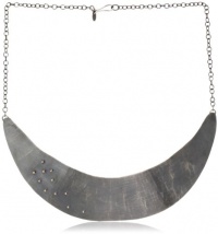 Melissa Joy Manning Mixed Metals Gold Ball Detail Silver Hammered Collar Necklace Melissa Joy Manning Mixed Metals Gold Ball Detail Silver Hammered Collar Necklace
