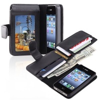 eForCity Leather Case with Wallet Compatible with Apple® iPhone® 4 / 4S, Black eForCity Leather Case with Wallet Compatible with Apple® iPhone® 4 / 4S, Black
