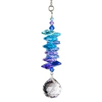 Woodstock Rainbow Makers Collection Crystal Moonlight Cascade with Large Ball Crystal Woodstock Rainbow Makers Collection Crystal Moonlight Cascade with Large Ball Crystal