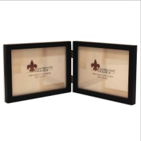 Lawrence Frames Hinged Double (Horizontal) Black Wood Picture Frame, Gallery Collection, 5 by 7-Inch Lawrence Frames Hinged Double (Horizontal) Black Wood Picture Frame, Gallery Collection, 5 by 7-Inch