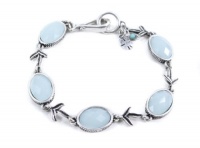 Lucky Brand Silver Tone Blue Set Stone Toggle Bracelet Lucky Brand Silver Tone Blue Set Stone Toggle Bracelet