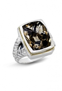 Effy Jewlery Balissima Silver & Gold Smokey Quartz Ring, 9.69 TCW Ring size 7 Effy Jewlery Balissima Silver & Gold Smokey Quartz Ring, 9.69 TCW Ring size 7