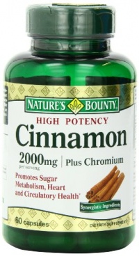 Nature's Bounty High Potency Cinnamon 2000mg Plus Chromium 400mcg, 60-Count Nature's Bounty High Potency Cinnamon 2000mg Plus Chromium 400mcg, 60-Count