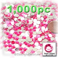 The Crafts Outlet 1000-Piece Flat Back Round Rhinestones, 5mm, Hot Pink/Rose The Crafts Outlet 1000-Piece Flat Back Round Rhinestones, 5mm, Hot Pink/Rose