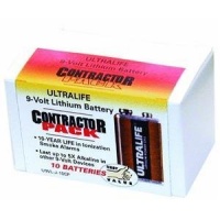 Ultralife U9VL-J-10CP 9V Lithium Battery Contractor Pack Ultralife U9VL-J-10CP 9V Lithium Battery Contractor Pack