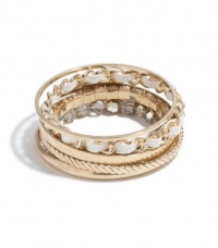 G by GUESS Gold-Tone Bangle and Stretch Bracelet Se, GOLD G by GUESS Gold-Tone Bangle and Stretch Bracelet Se, GOLD