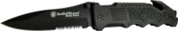 Smith & Wesson SWBG1S Border Guard 2 Rescue Knife with Serrated Drop Point Blade, Glass Break, and Seatbelt Cutter, Black Smith & Wesson SWBG1S Border Guard 2 Rescue Knife with Serrated Drop Point Blade, Glass Break, and Seatbelt Cutter, Black