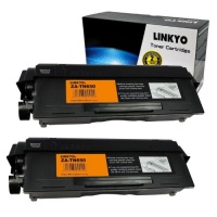 LINKYO 2 Pack Compatible Brother TN650 Toner Cartridge-Black 8000 Yield