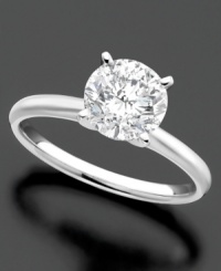 Celebrate perfection. This beautiful engagement ring features round-cut diamond (2 ct. t.w.) set in 14k white gold. Celebrate perfection. This beautiful engagement ring features round-cut diamond (2 ct. t.w.) set in 14k white gold.