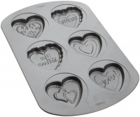 Wilton Valentine 6 Cavity Hearts Cookie Pan Wilton Valentine 6 Cavity Hearts Cookie Pan