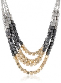 Kenneth Cole New York Urban Rings Square Bead Multi-Row Necklace, 20 Kenneth Cole New York Urban Rings Square Bead Multi-Row Necklace, 20