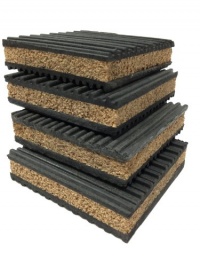 4 Pack of Anti Vibration Pads 4 x 4 x 7/8 Rubber/Cork Vibration isolation pads 4 Pack of Anti Vibration Pads 4 x 4 x 7/8 Rubber/Cork Vibration isolation pads