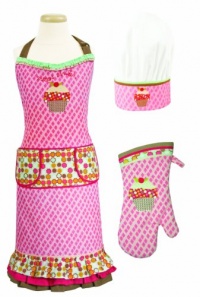MUkitchen MiniMu Kids 3-Piece Apron Set, Sweet Stuff MUkitchen MiniMu Kids 3-Piece Apron Set, Sweet Stuff