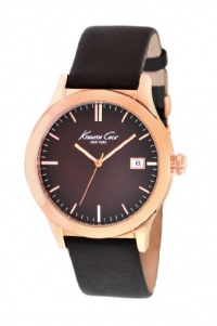 Kenneth Cole New York Men's KC1855 Classic Rose Gold Black Dial Strap Watch Kenneth Cole New York Men's KC1855 Classic Rose Gold Black Dial Strap Watch