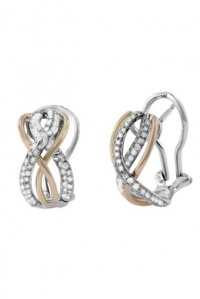 Effy Jewlery 14K Tri Color Diamond Earrings, .55 TCW