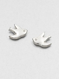 Silvery birds with sparkling crystal eyes gracefully take wing in this charming design.CrystalRhodium and palladium platingWidth, about ½Post backImported Silvery birds with sparkling crystal eyes gracefully take wing in this charming design.CrystalRhodium and palladium platingWidth, about ½Post backImported