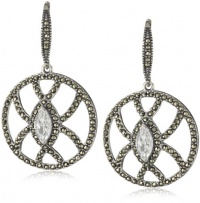 Judith Jack Sterling Silver, Marcasite and Cubic Zirconia Circle Drop Earrings Judith Jack Sterling Silver, Marcasite and Cubic Zirconia Circle Drop Earrings