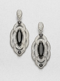 EXCLUSIVELY AT SAKS.COM Faceted, dark stones framed by sparkling pavé crystals hand-set in an elegant design. CrystalsGlassRhodium-plated brassDrop, about 1.25Post backImported 