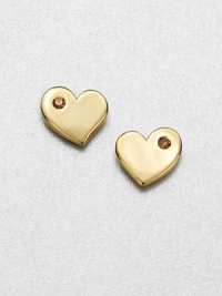 Be sweetheart in this stone accented heart design. Glass stoneGoldtone-plated brassSize, about .5Post backImported Be sweetheart in this stone accented heart design. Glass stoneGoldtone-plated brassSize, about .5Post backImported