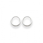 14k Gold White Gold Endless Hoop Earrings