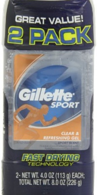 Gillette Clear & Refreshing Gel Sport Anti-Perspirant/Deodorant Twin Pack 8 Oz Gillette Clear & Refreshing Gel Sport Anti-Perspirant/Deodorant Twin Pack 8 Oz
