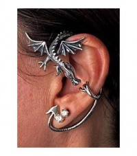 Classic Flying Dragon Ear Wrap Cuff Earring Gothic Earring Punk Rock Left Ear Classic Flying Dragon Ear Wrap Cuff Earring Gothic Earring Punk Rock Left Ear