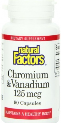 Natural Factors Chromium and Vanadium 100mcg/25mcg Capsules, 90-Count Natural Factors Chromium and Vanadium 100mcg/25mcg Capsules, 90-Count