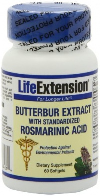 Life Extension Butterbur Extract with Standarized Rosmarinic Acid , 60 Softgels Life Extension Butterbur Extract with Standarized Rosmarinic Acid , 60 Softgels