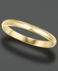 A delicate ring of 14k gold: timeless sophistication and endless grace in the perfect everyday band. Size 8.5-13. A delicate ring of 14k gold: timeless sophistication and endless grace in the perfect everyday band. Size 8.5-13.