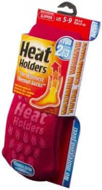 Heat Holders Ladies Slipper Heat Holders, Rose, US Shoe Size 5-9